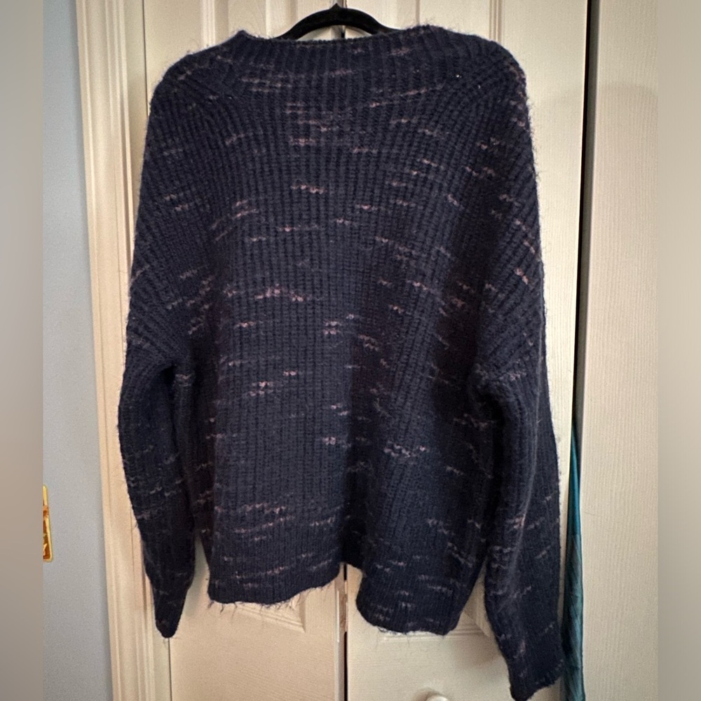 Varley Midnight Blue and lavender Knit Sweater